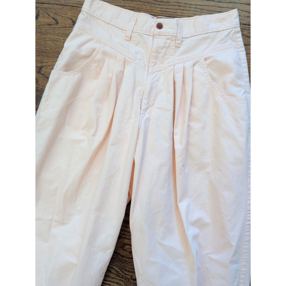 Vtg Best American Clothing 80s High Waisted Pleated Baggy Tapered Pink Pants 11